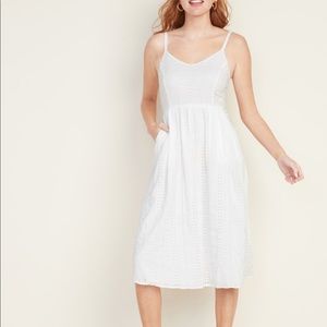 Old Navy White Eyelet Spaghetti Strap Dress